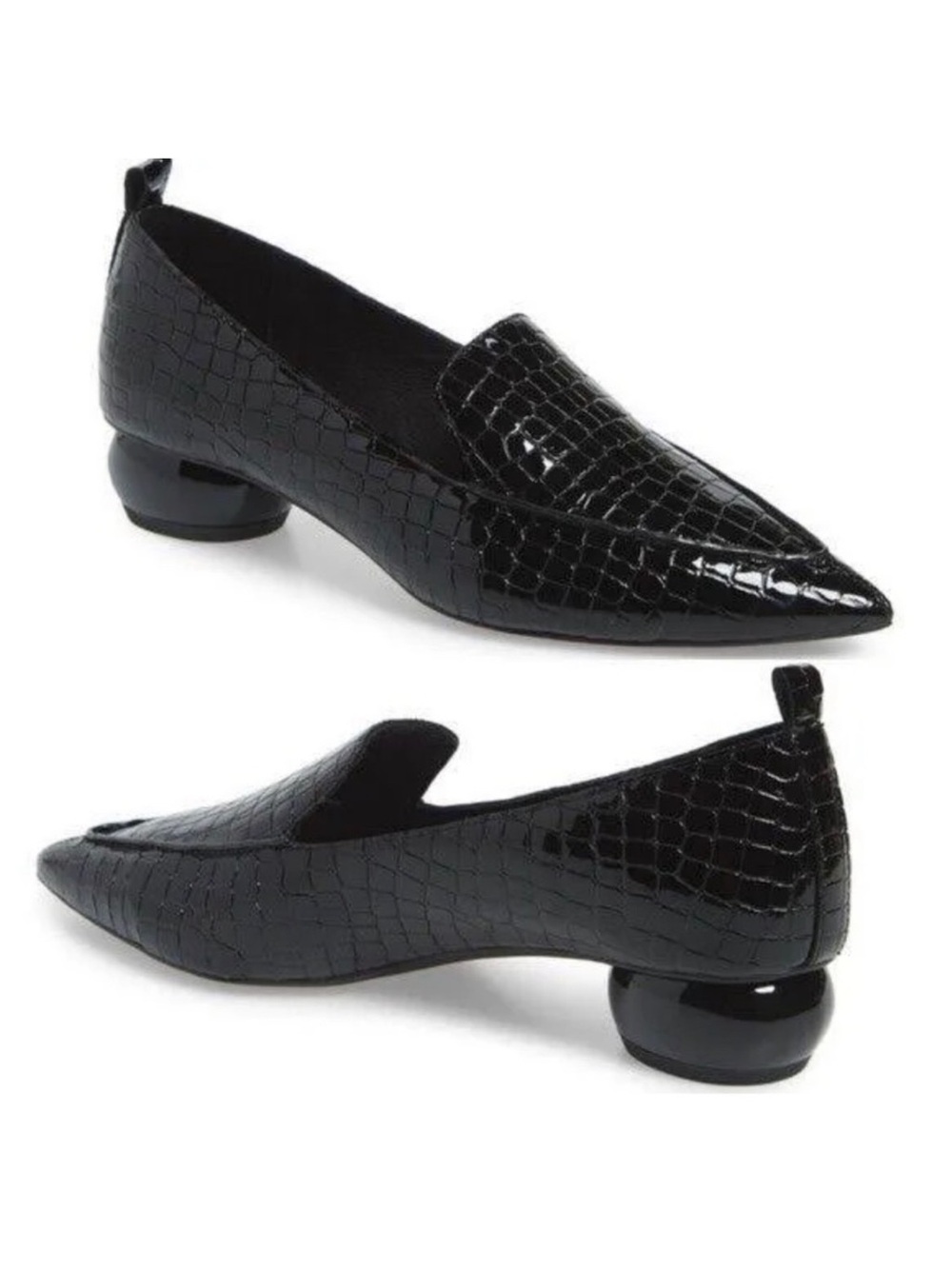 Jeffrey Campbell Viona Patent Heeled Loafer
